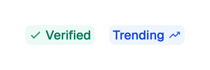 Badge with icons