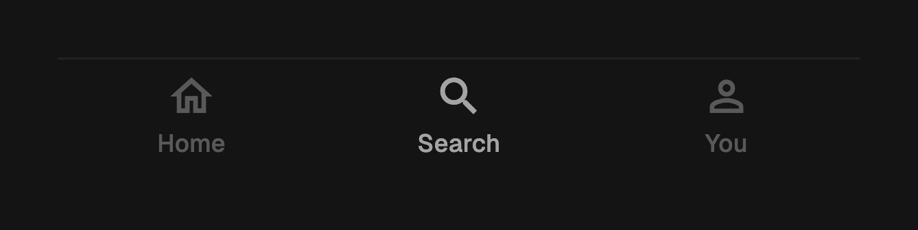 Inert bottom nav bar