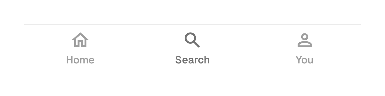 Inert bottom nav bar
