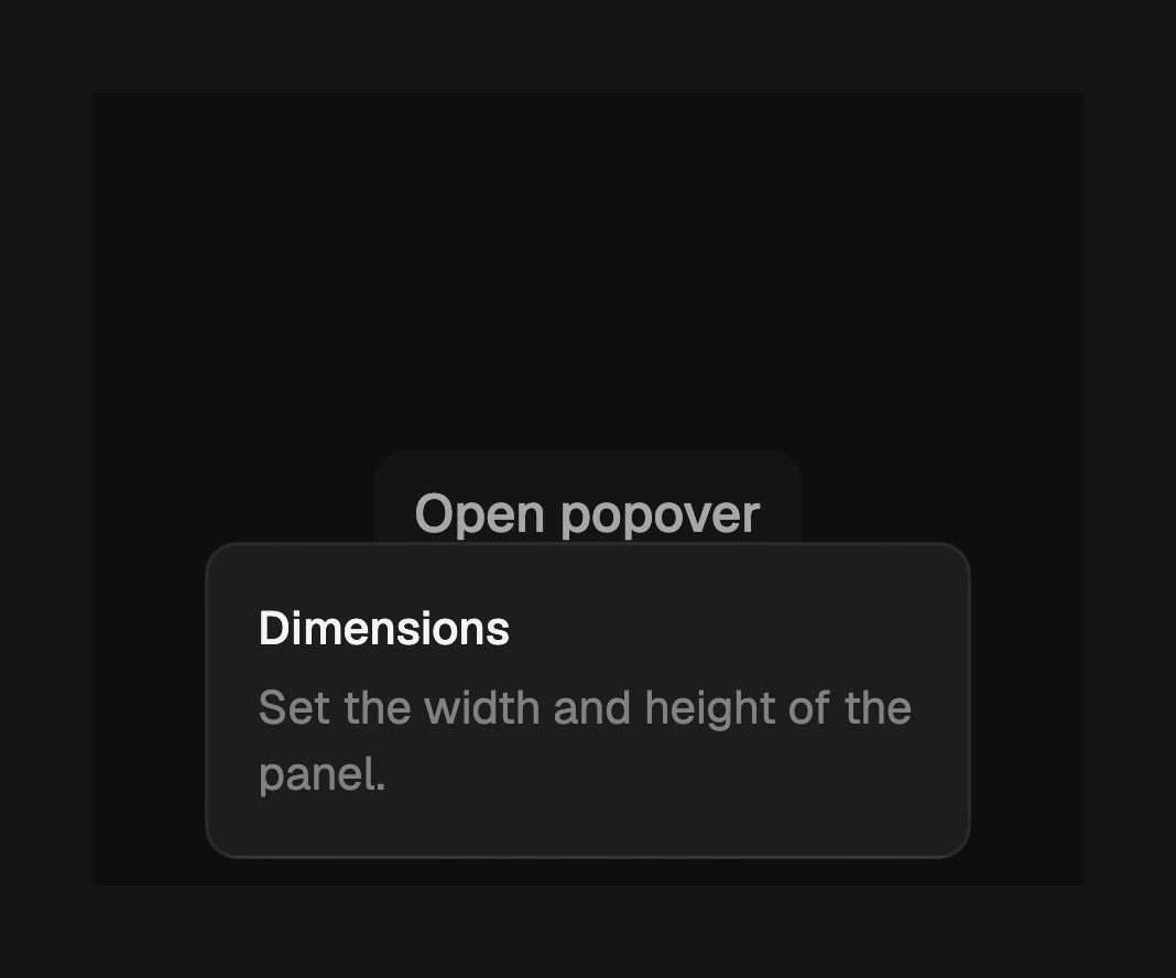Modal popover with a scrim