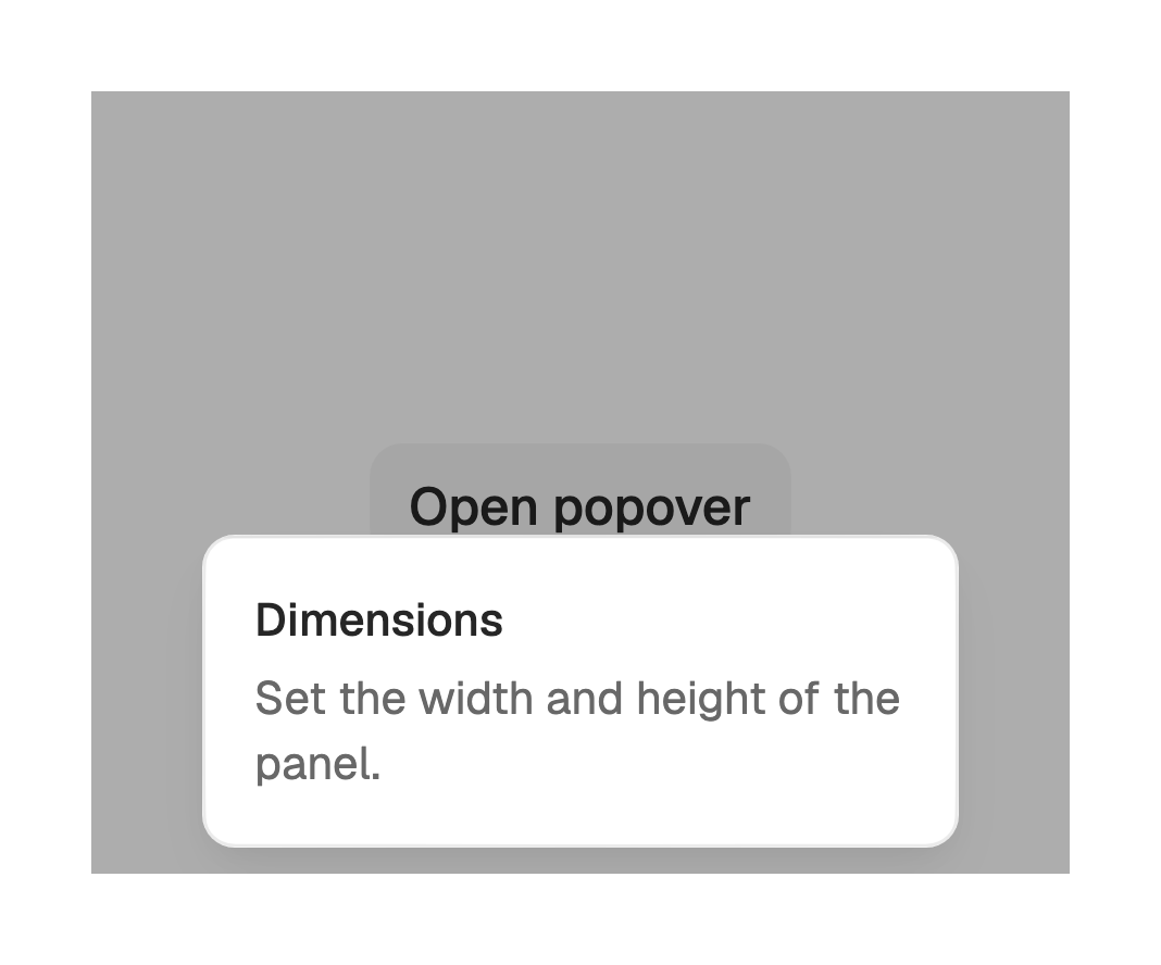 Modal popover with a scrim