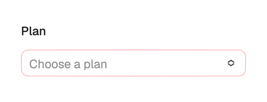 Select label and error