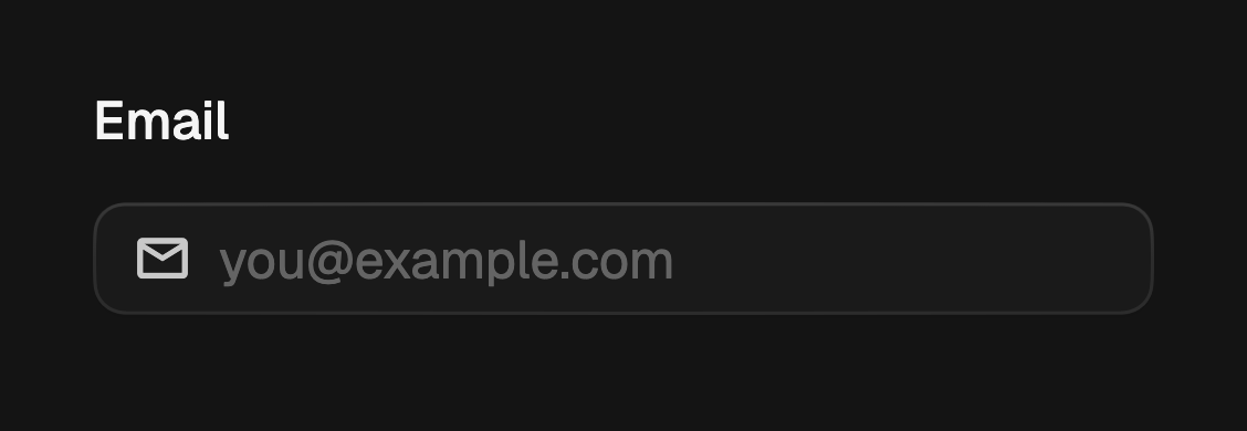 Text field with icon