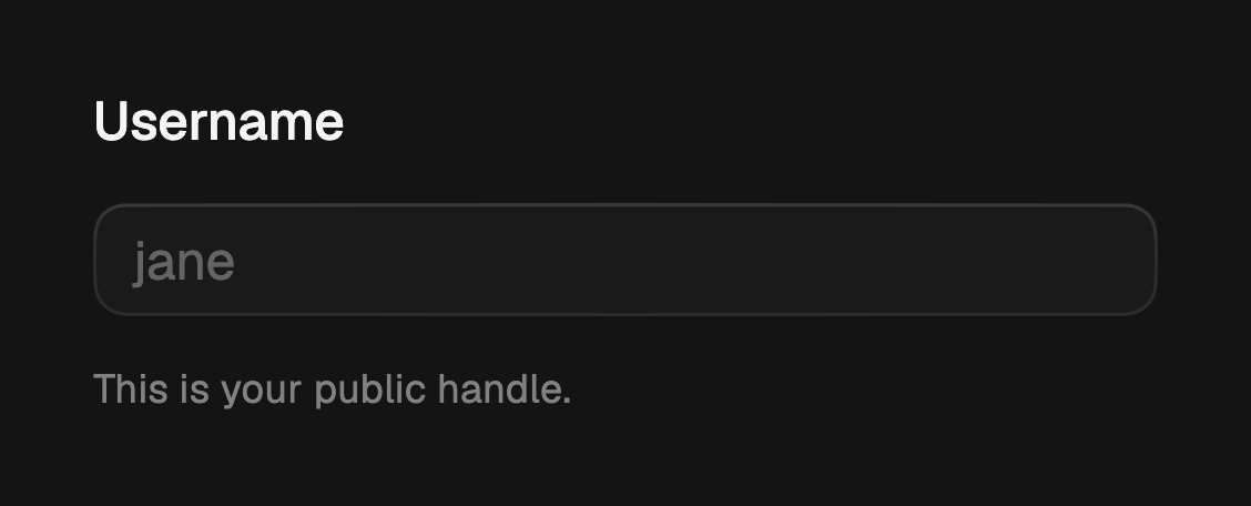 Text field with helper